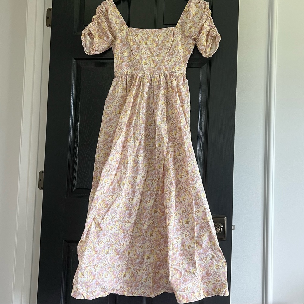 Free People Women's Maxi Dress Floral Purple Yellow Endless Summer  Size 2